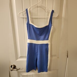 YLW Athletic One-Piece Romper Blue & White | Size M | NWT